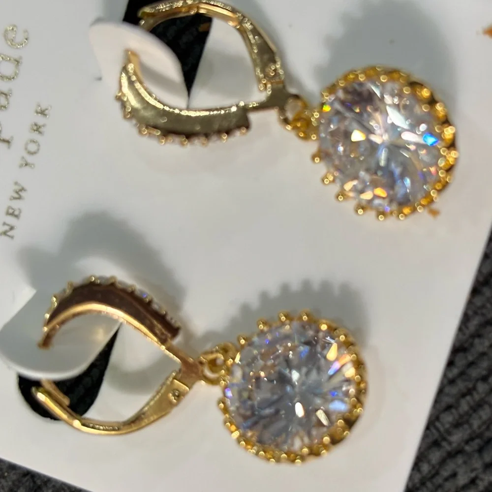 KATE SPADE NEW YORK ♠️ CRYSTAL DROP EARRINGS - Picture 6 of 11